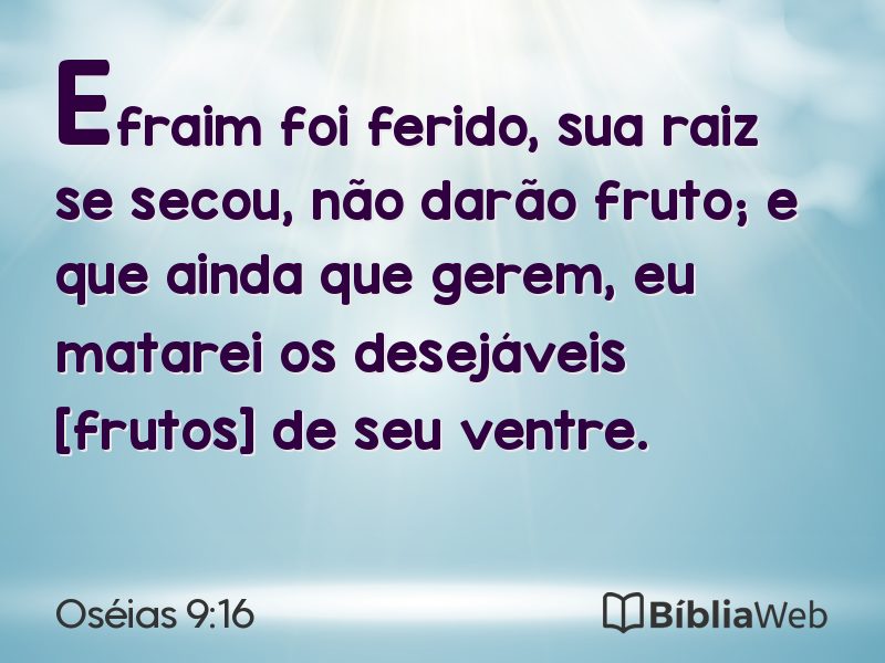 Oséias 9:16 em imagem para compartilhar