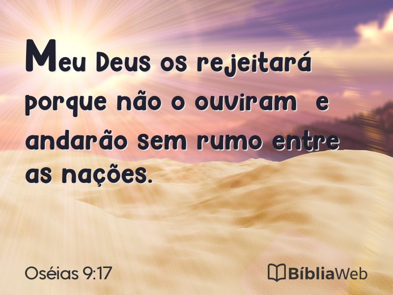Oséias 9:17 em imagem para compartilhar