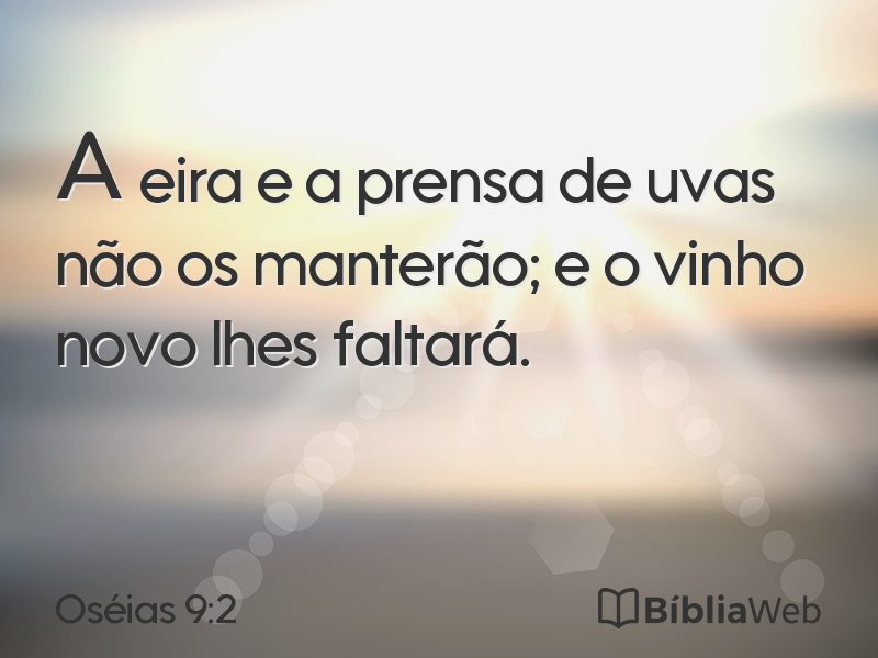 Oséias 9:2 em imagem para compartilhar