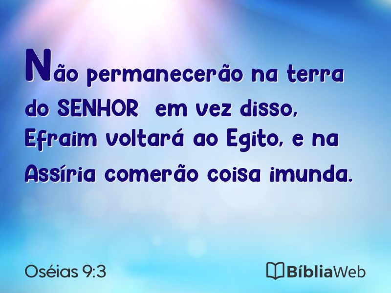 Oséias 9:3 em imagem para compartilhar