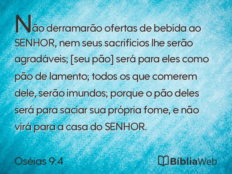 Oséias 9:4 em imagem para compartilhar