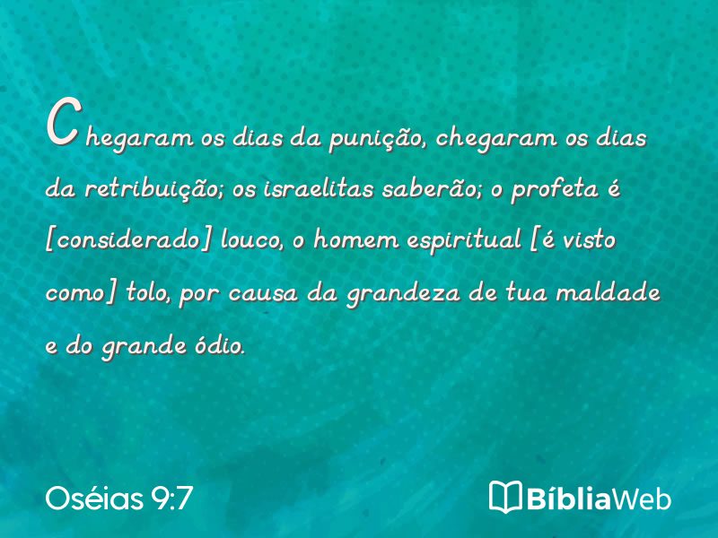 Oséias 9:7 em imagem para compartilhar