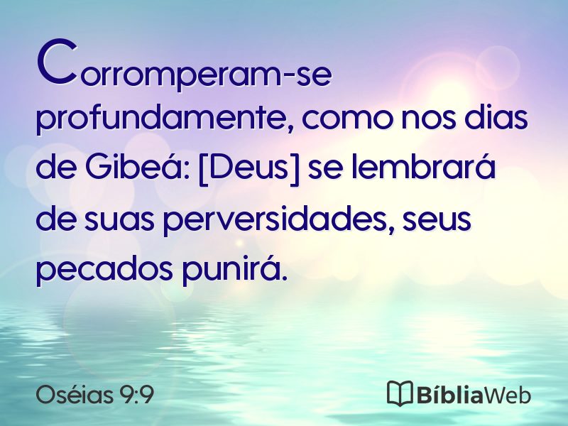 Oséias 9:9 em imagem para compartilhar