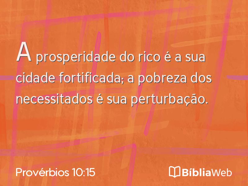 Provérbios 10:15 em imagem para compartilhar