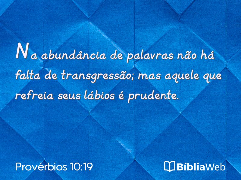 Provérbios 10:19 em imagem para compartilhar