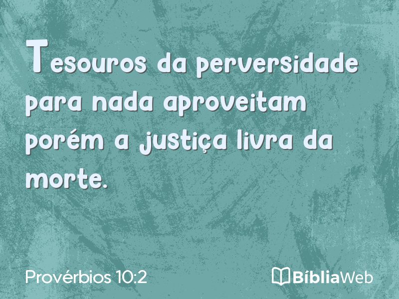 Provérbios 10:2 em imagem para compartilhar