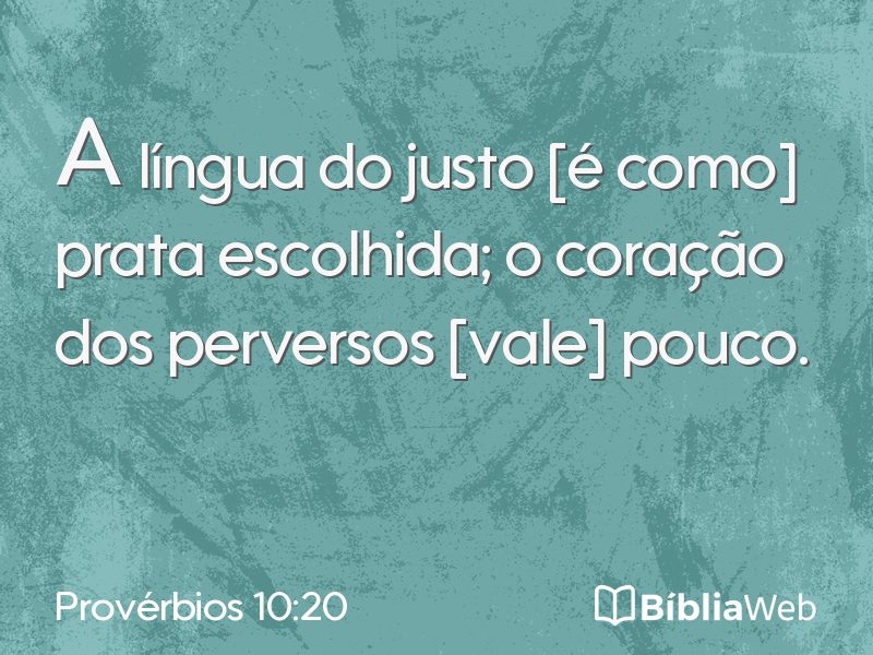 Provérbios 10:20 em imagem para compartilhar