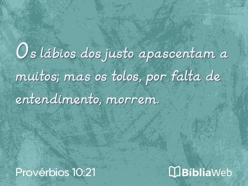 Provérbios 10:21 em imagem para compartilhar