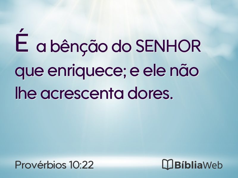 Provérbios 10:22 em imagem para compartilhar