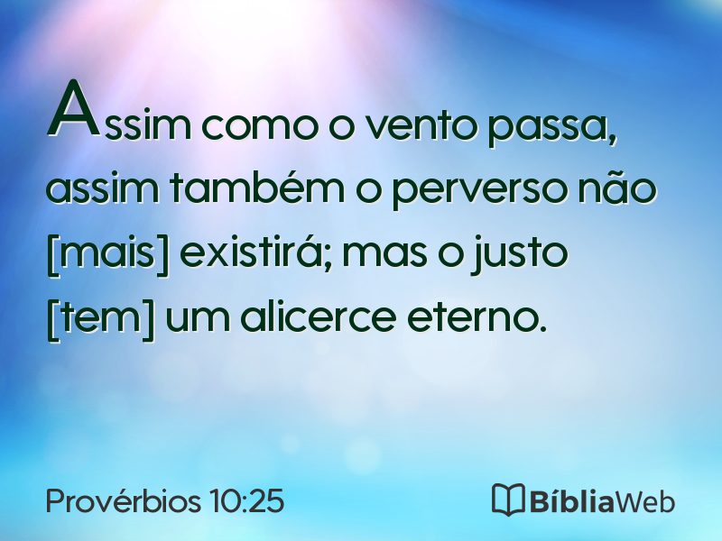 Provérbios 10:25 em imagem para compartilhar