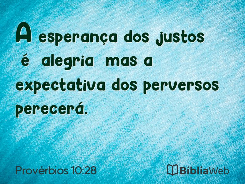 Provérbios 10:28 em imagem para compartilhar