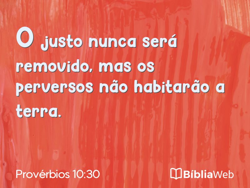 Provérbios 10:30 em imagem para compartilhar