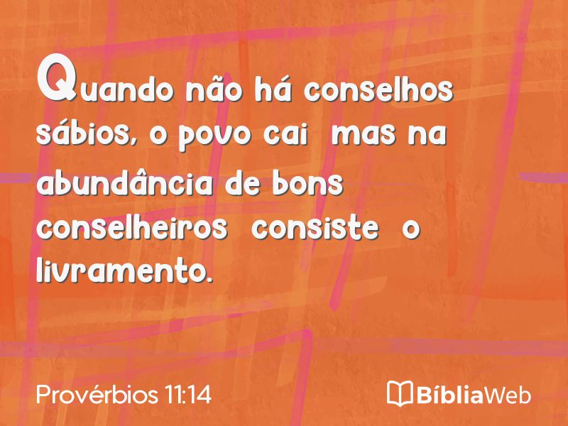Provérbios 11:14 em imagem para compartilhar