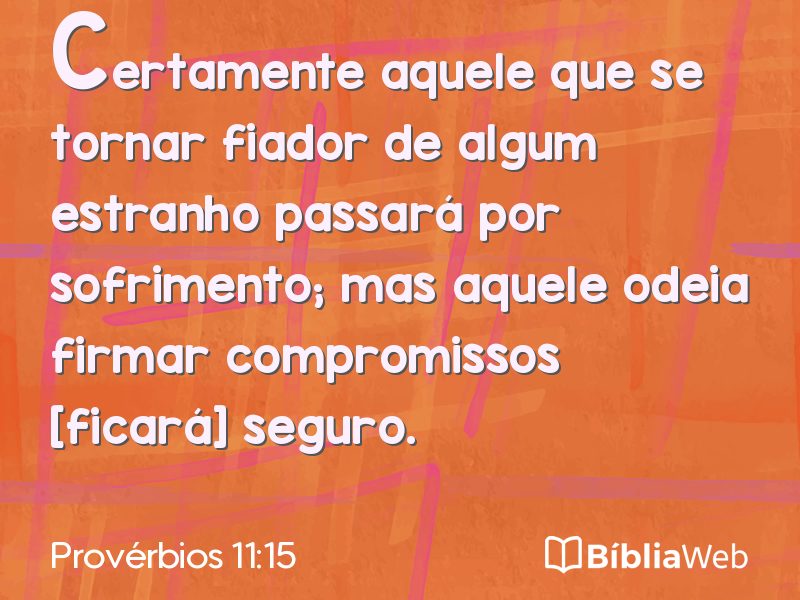 Provérbios 11:15 em imagem para compartilhar