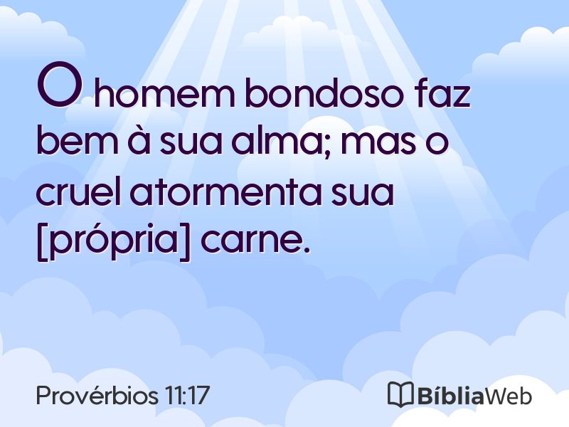 Provérbios 11:17 em imagem para compartilhar