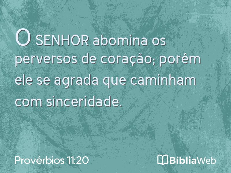 Provérbios 11:20 em imagem para compartilhar