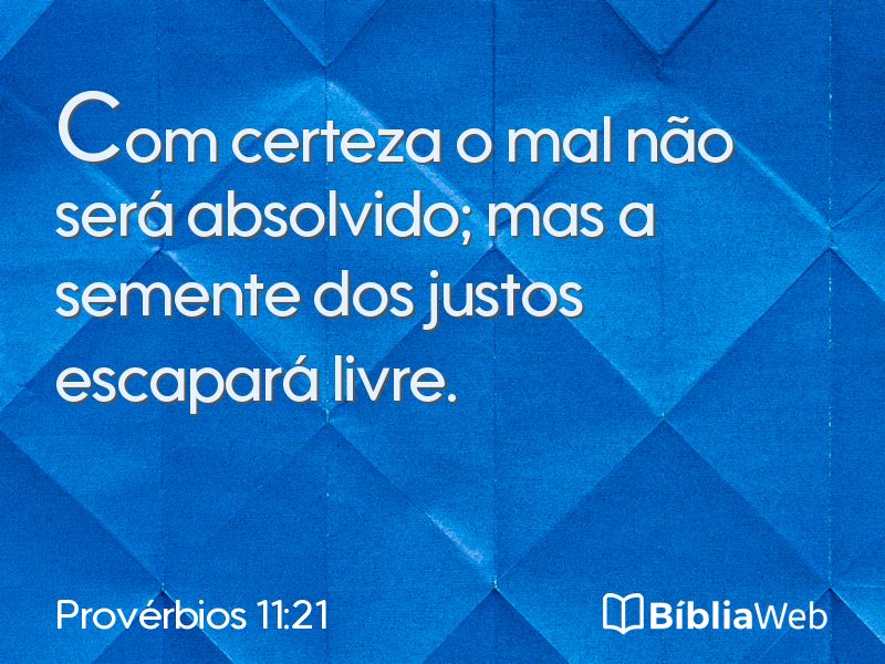 Provérbios 11:21 em imagem para compartilhar