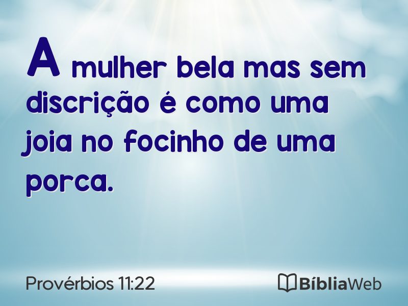 Provérbios 11:22 em imagem para compartilhar