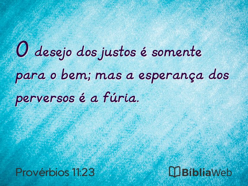 Provérbios 11:23 em imagem para compartilhar