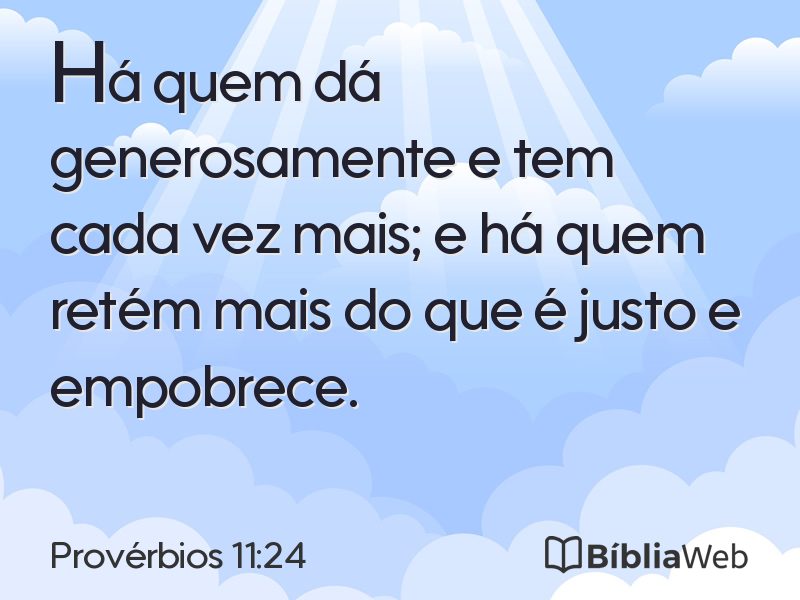 Provérbios 11:24 em imagem para compartilhar