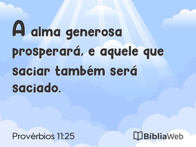 Provérbios 11:25 em imagem para compartilhar