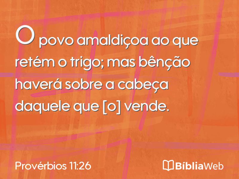 Provérbios 11:26 em imagem para compartilhar