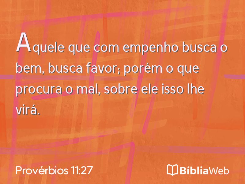 Provérbios 11:27 em imagem para compartilhar