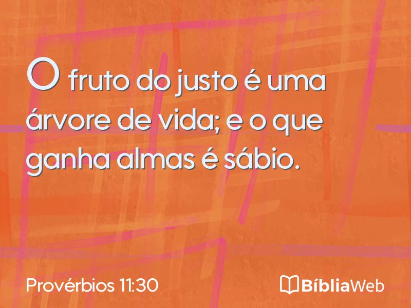 Provérbios 11:30 em imagem para compartilhar