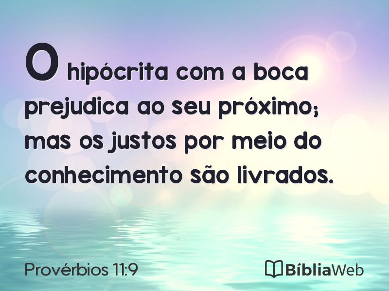 Provérbios 11:9 em imagem para compartilhar