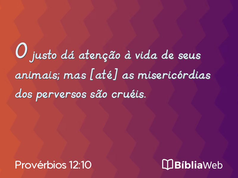 Provérbios 12:10 em imagem para compartilhar