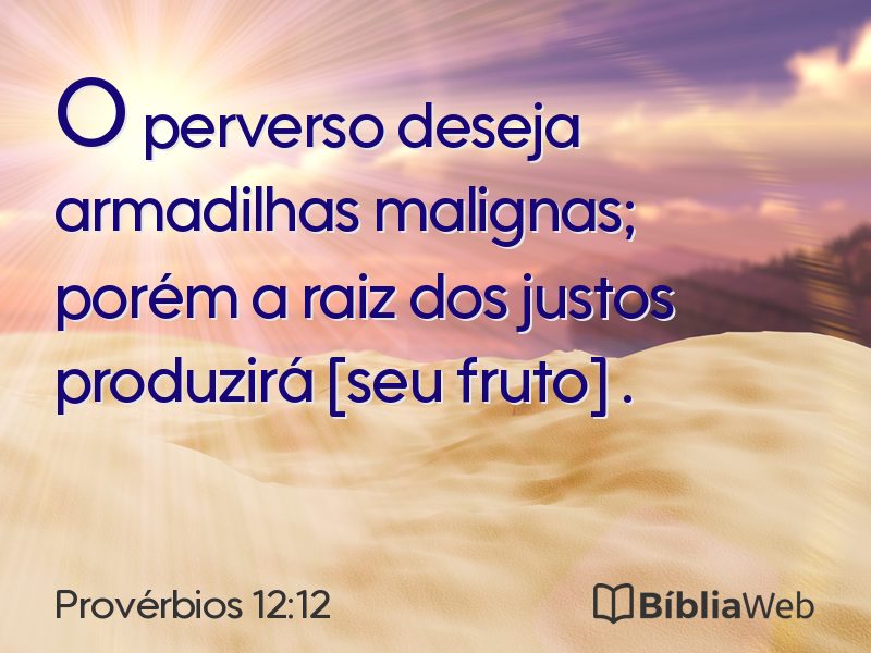Provérbios 12:12 em imagem para compartilhar