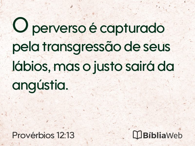 Provérbios 12:13 em imagem para compartilhar