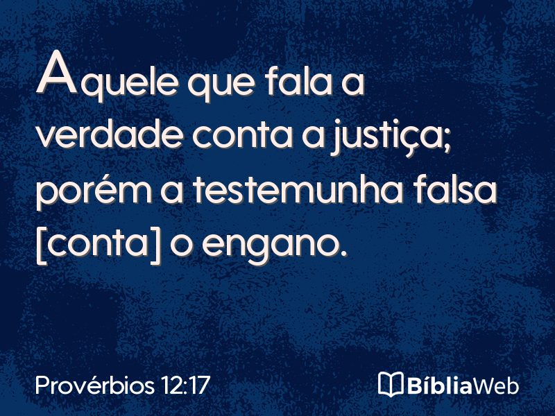 Provérbios 12:17 em imagem para compartilhar