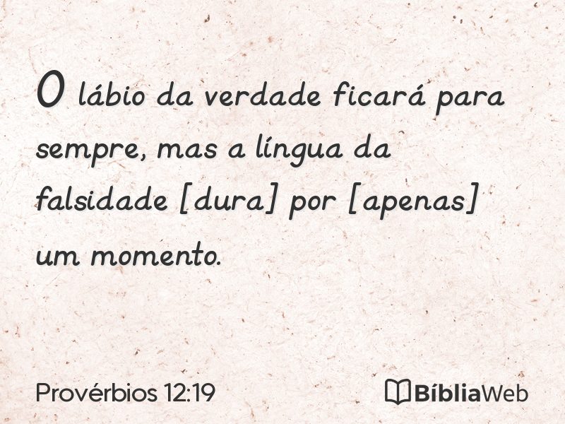 Provérbios 12:19 em imagem para compartilhar