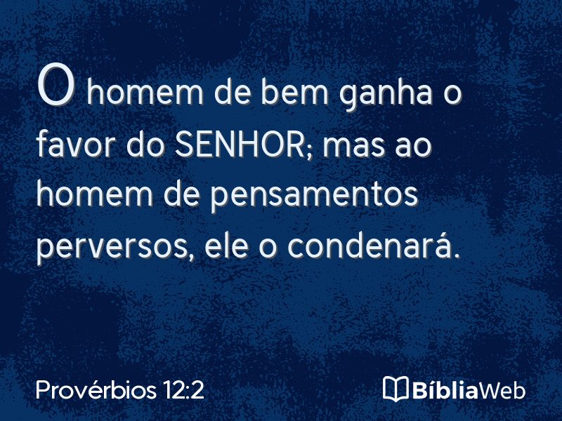 Provérbios 12:2 em imagem para compartilhar
