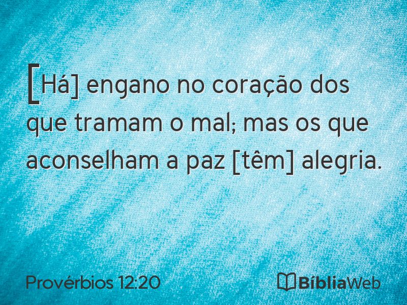 Provérbios 12:20 em imagem para compartilhar
