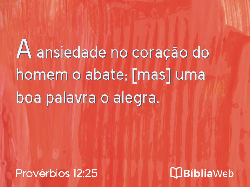 Provérbios 12:25 em imagem para compartilhar