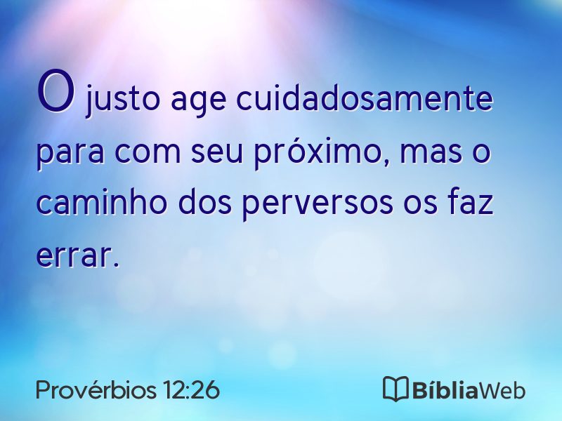 Provérbios 12:26 em imagem para compartilhar