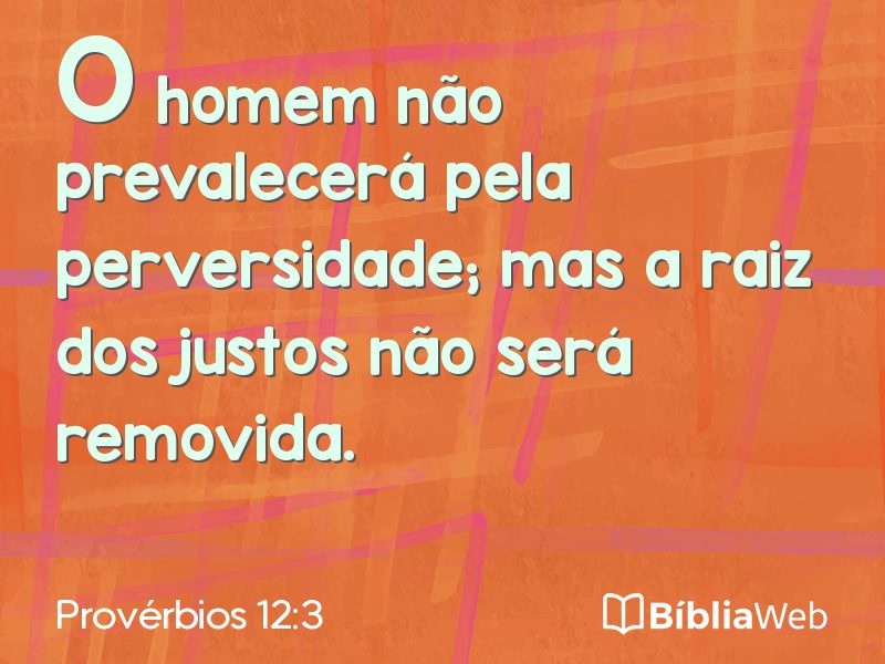 Provérbios 12:3 em imagem para compartilhar
