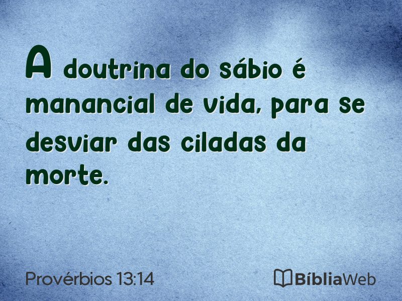 Provérbios 13:14 em imagem para compartilhar