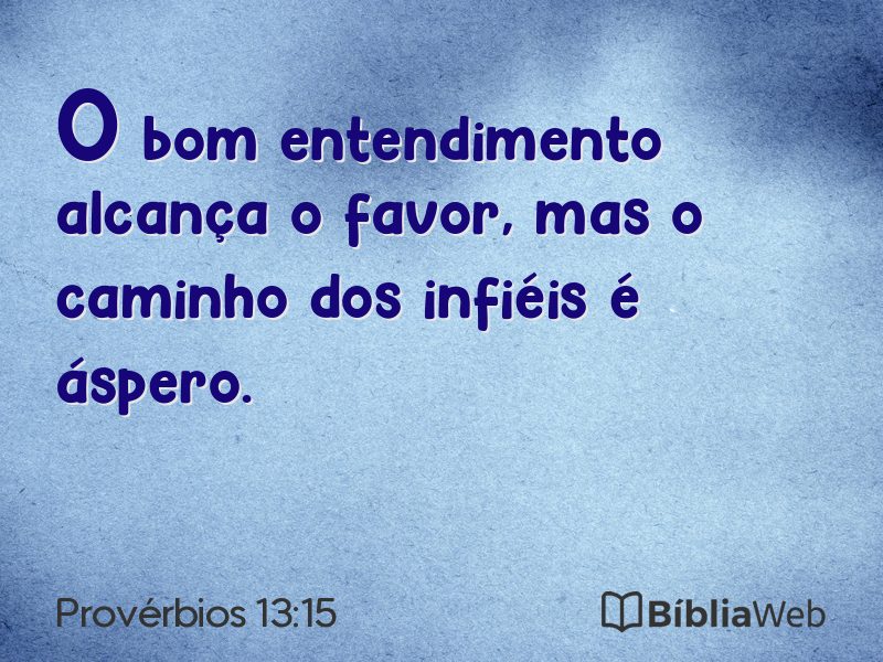 Provérbios 13:15 em imagem para compartilhar