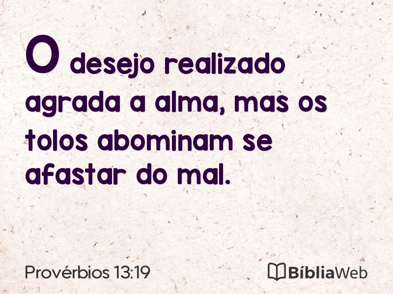 Provérbios 13:19 em imagem para compartilhar