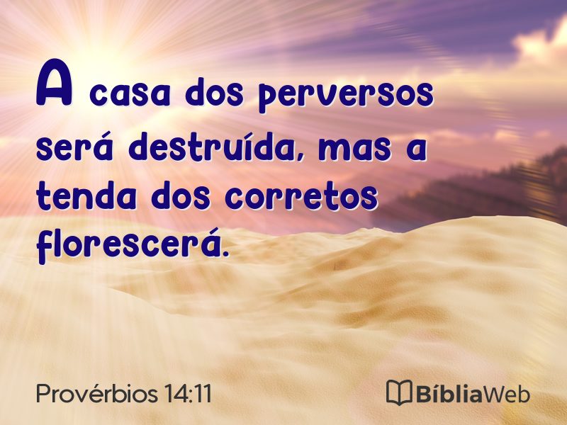 Provérbios 14:11 em imagem para compartilhar