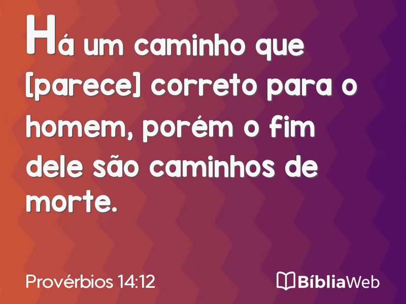 Provérbios 14:12 em imagem para compartilhar