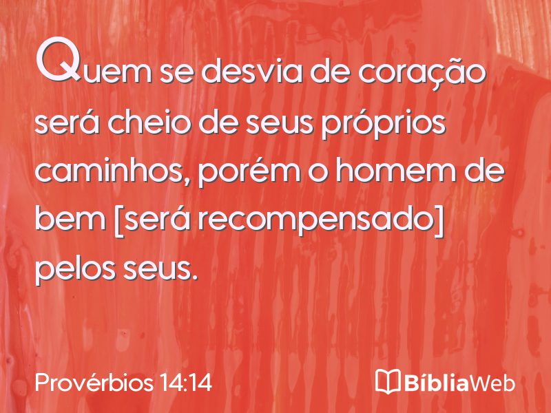 Provérbios 14:14 em imagem para compartilhar
