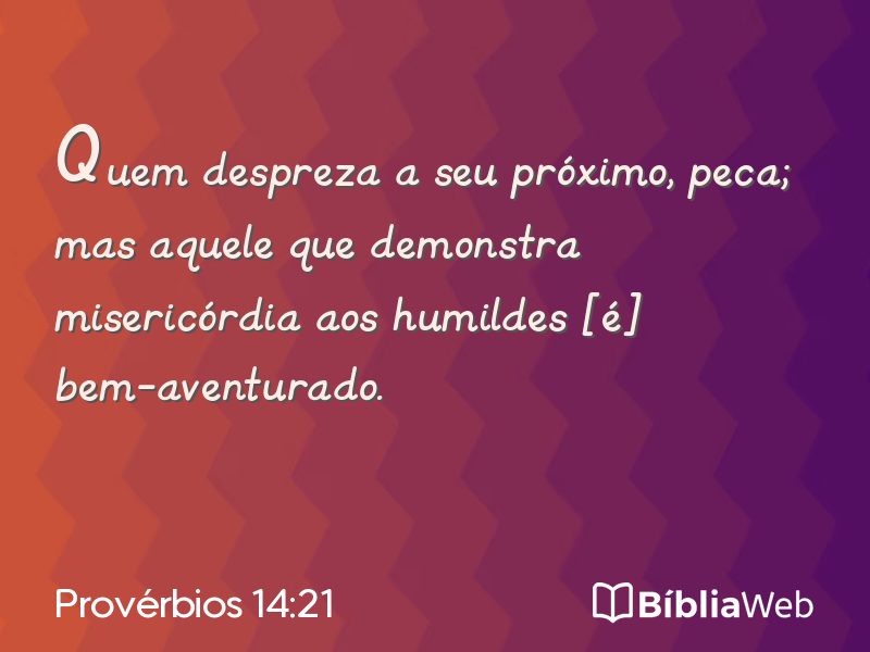 Provérbios 14:21 em imagem para compartilhar