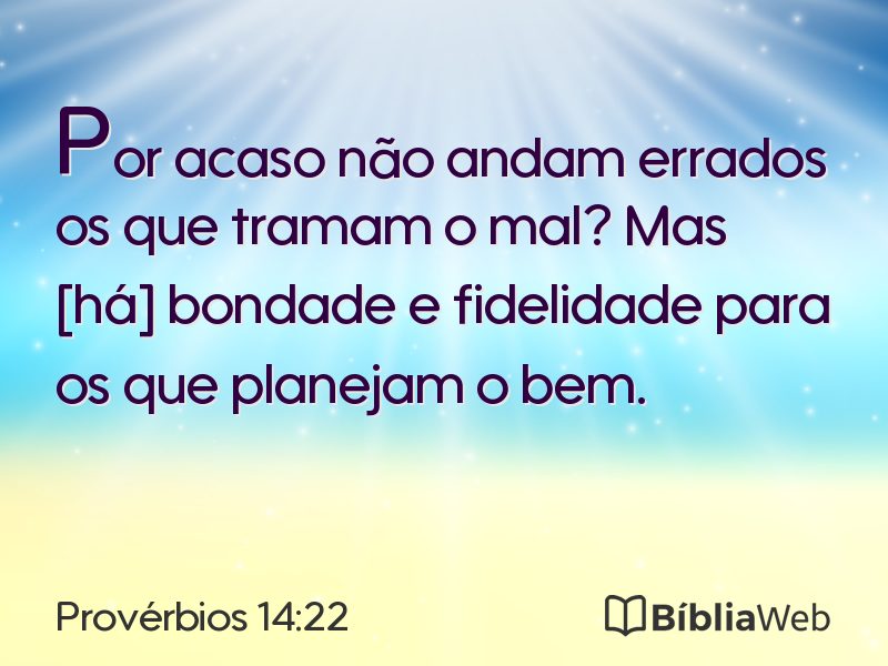 Provérbios 14:22 em imagem para compartilhar