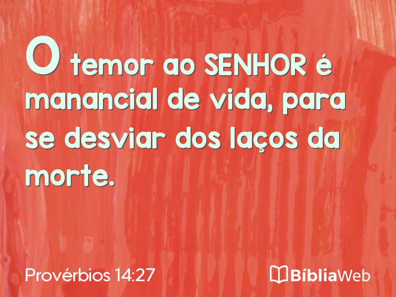 Provérbios 14:27 em imagem para compartilhar