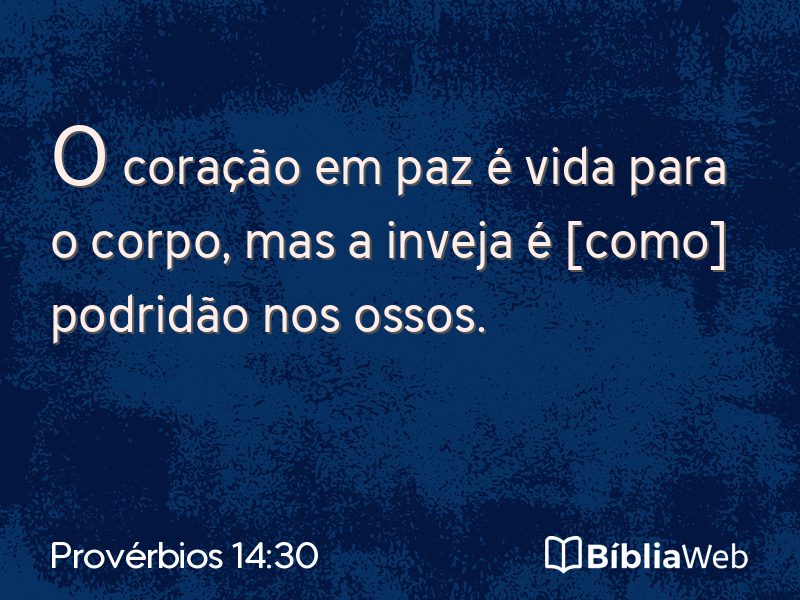 Provérbios 14:30 em imagem para compartilhar