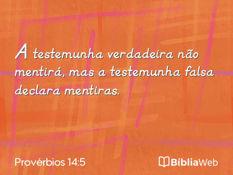 Provérbios 14:5 em imagem para compartilhar